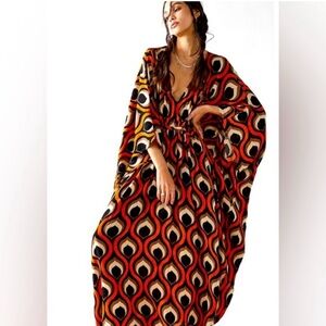 Free people Groovy Baby maxi kaftan pumpkin spice one size